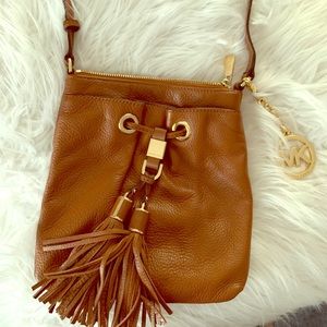 Micheal Kors brown leather cross body